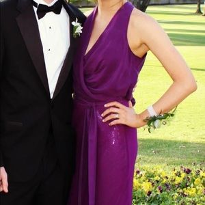 Nicole Miller Open-Back Drape Halter Gown